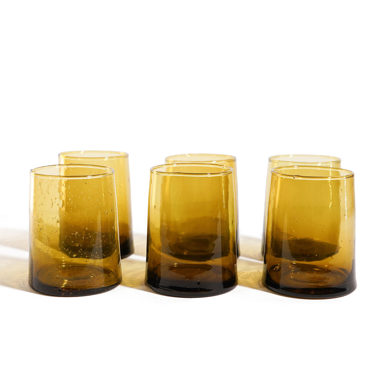 Ensemble de 6 verres traditionnels marocains soufflés à la main