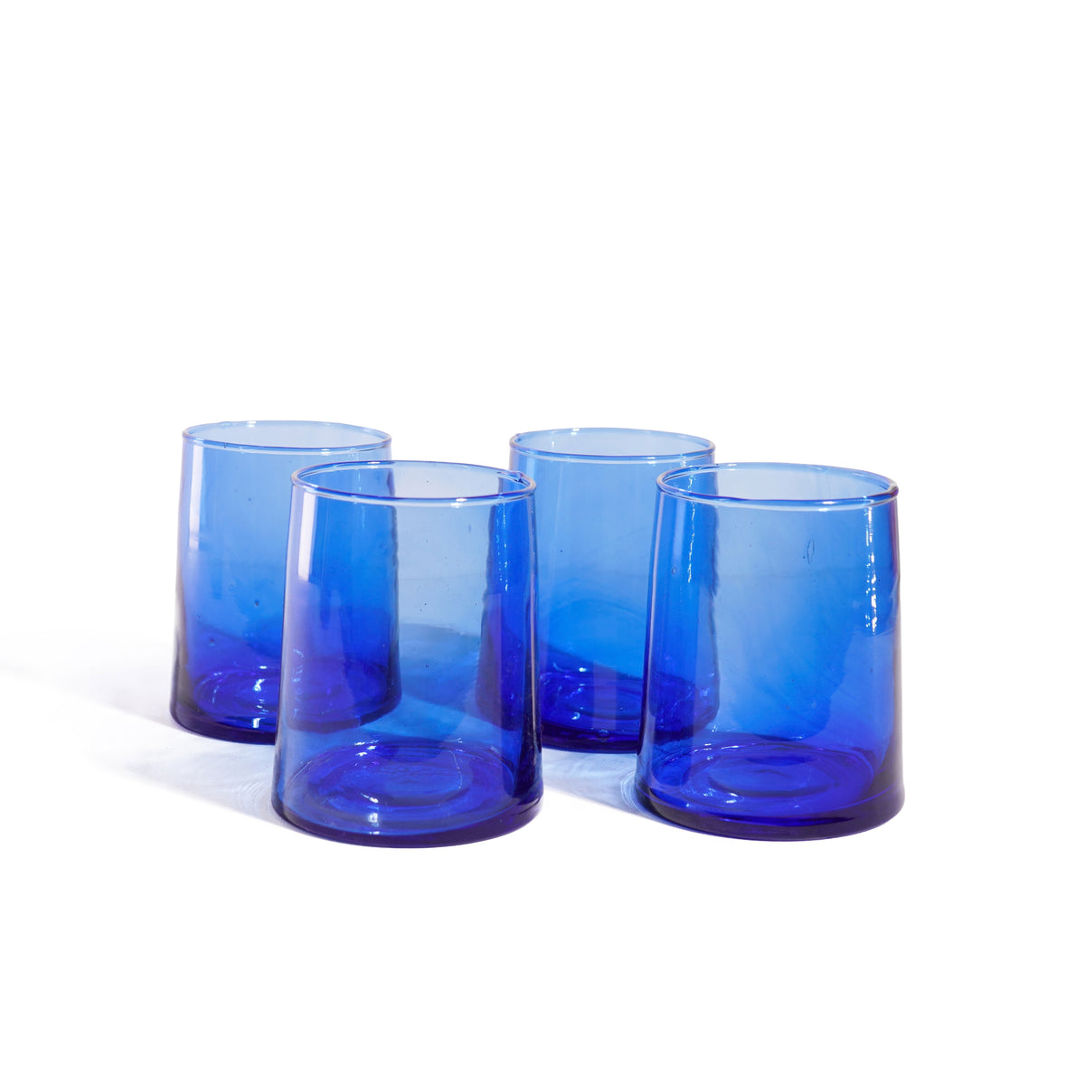Ensemble de 6 verres traditionnels marocains soufflés à la main