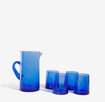 Set of 6 Traditional Moroccan Hand-Blown Glasses