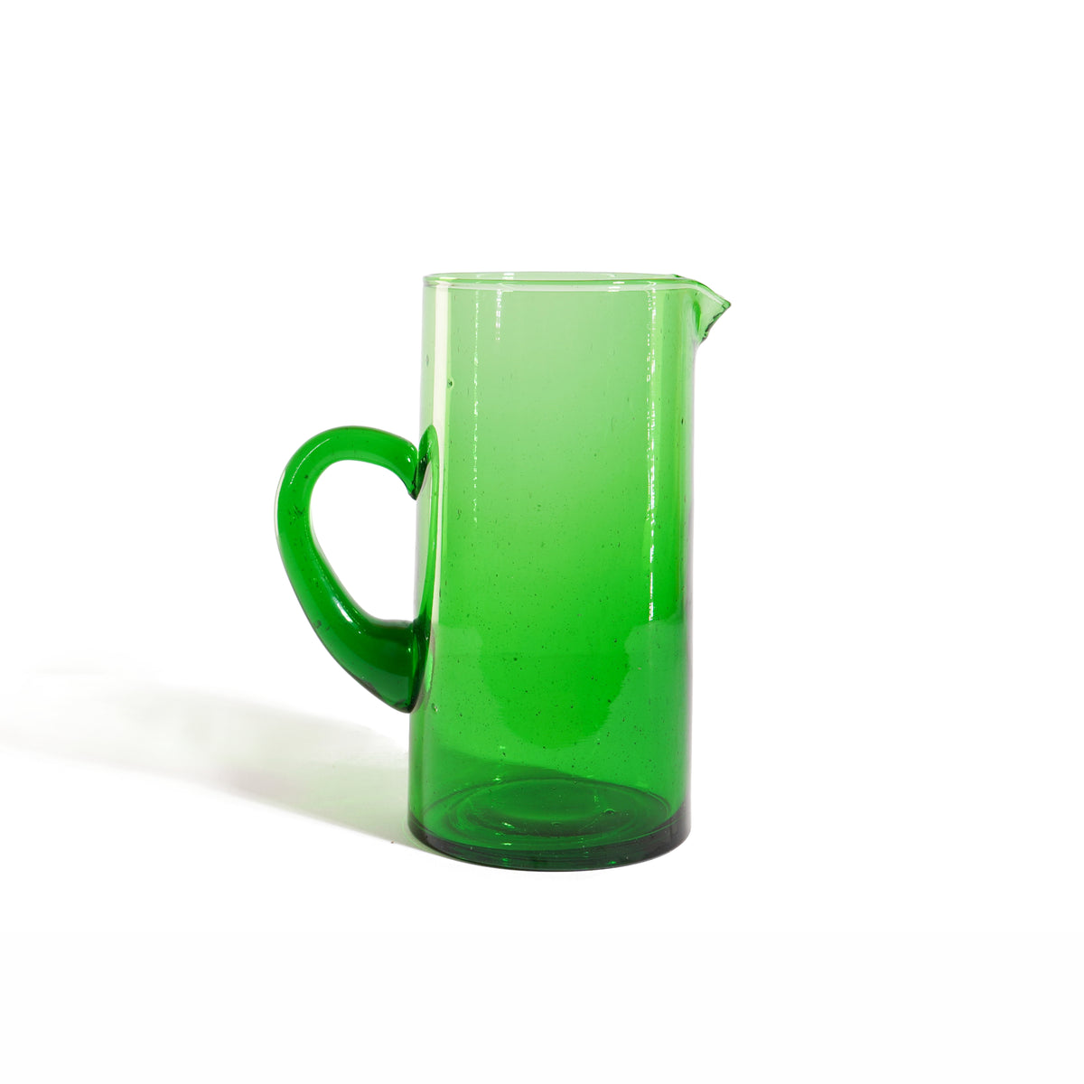 Handmade Recycled Glass Pitcher