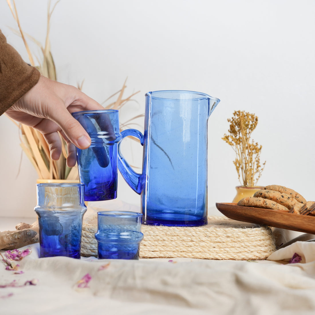 Set of 6 Traditional Moroccan Hand-Blown Glasses (Copy)