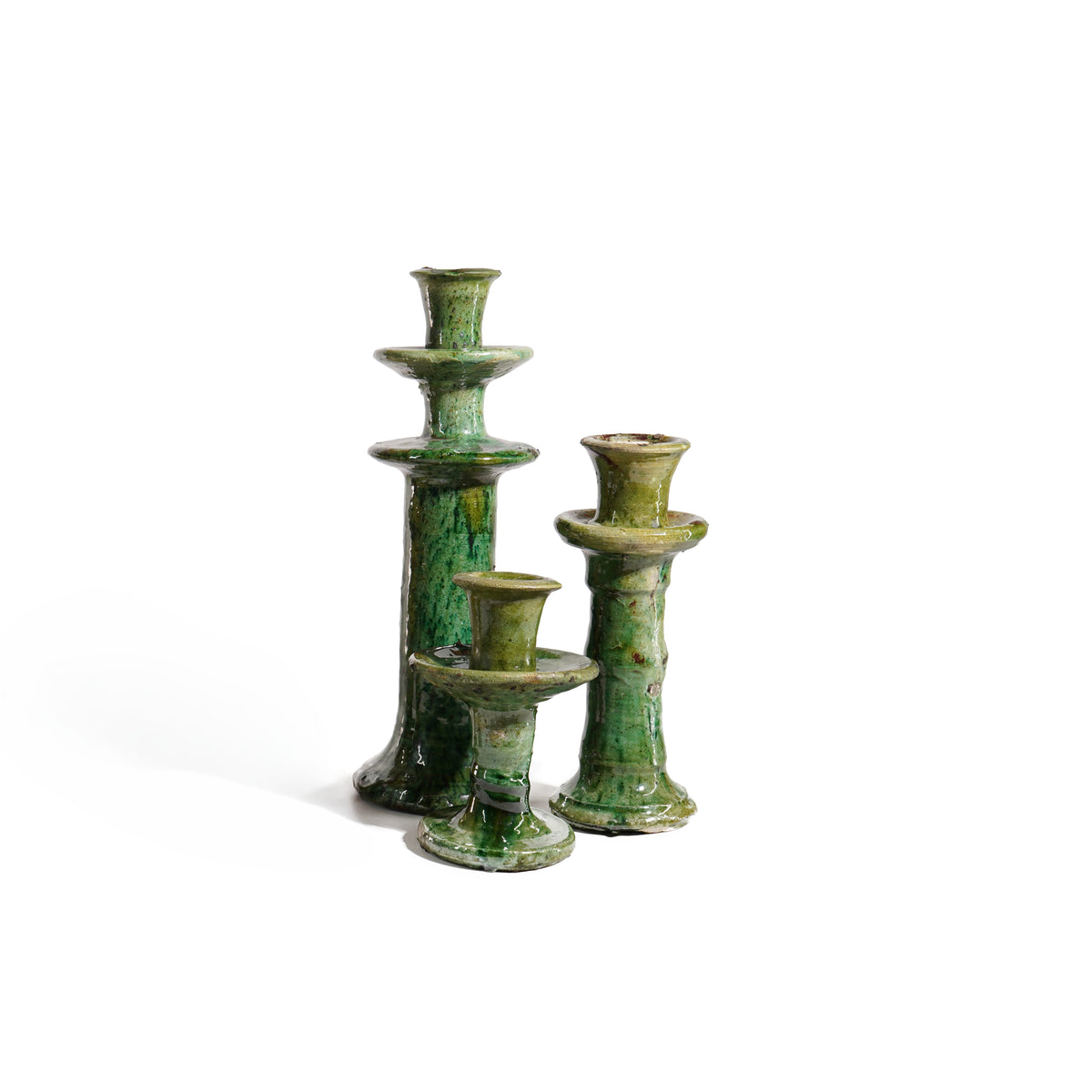 Tamegroute Ceramic Candle Holders, Set of 3