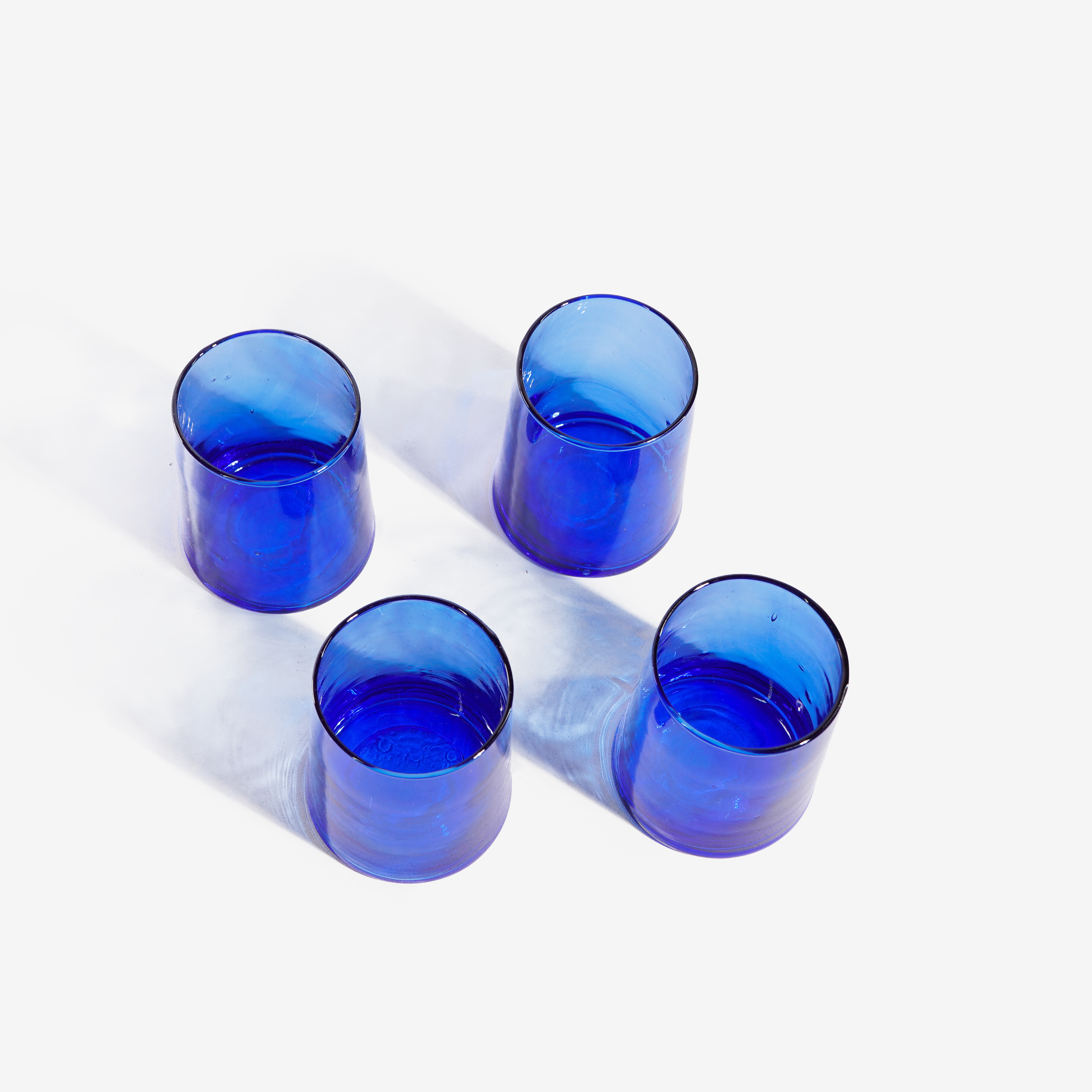 Ensemble de 6 verres traditionnels marocains soufflés à la main