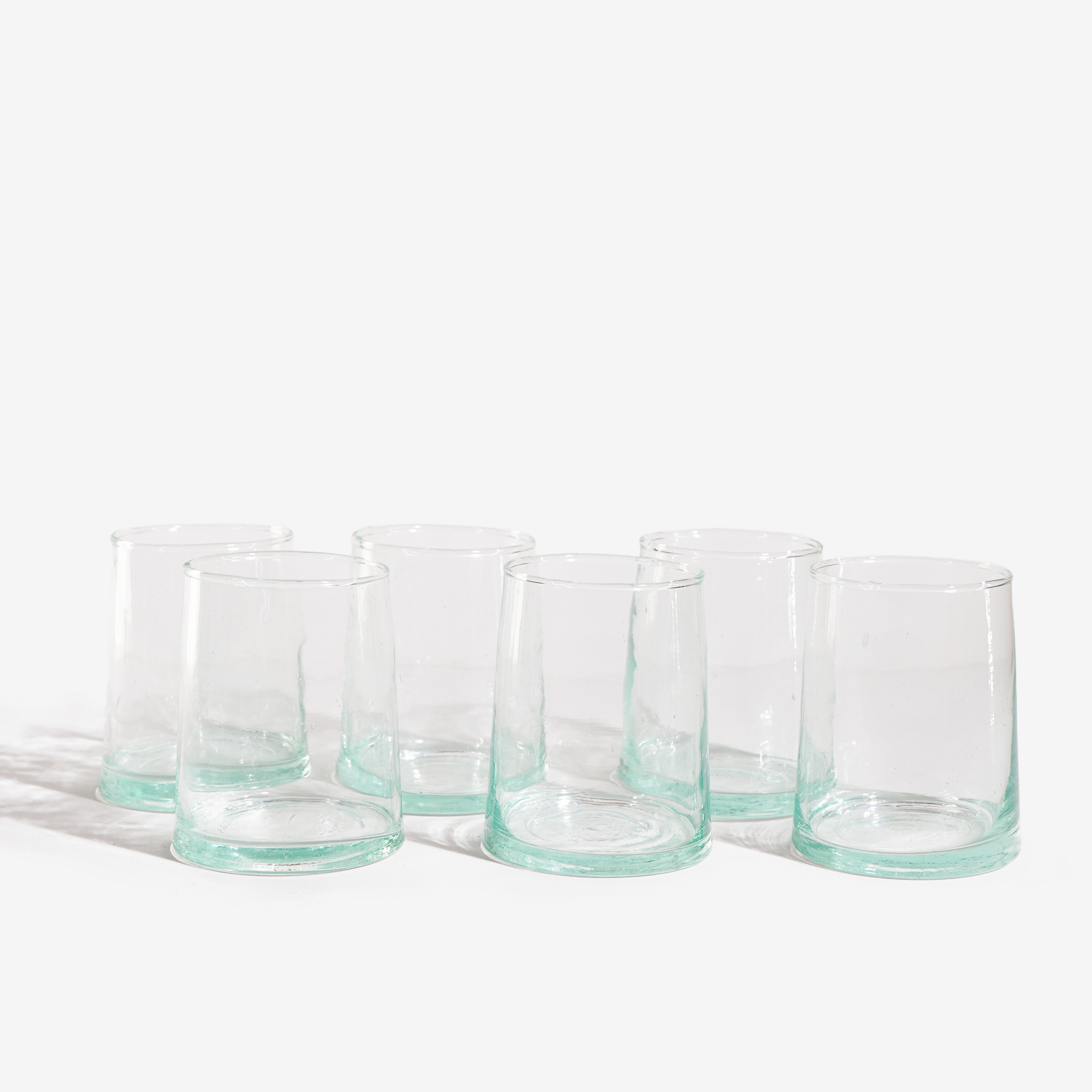 Ensemble de 6 verres traditionnels marocains soufflés à la main