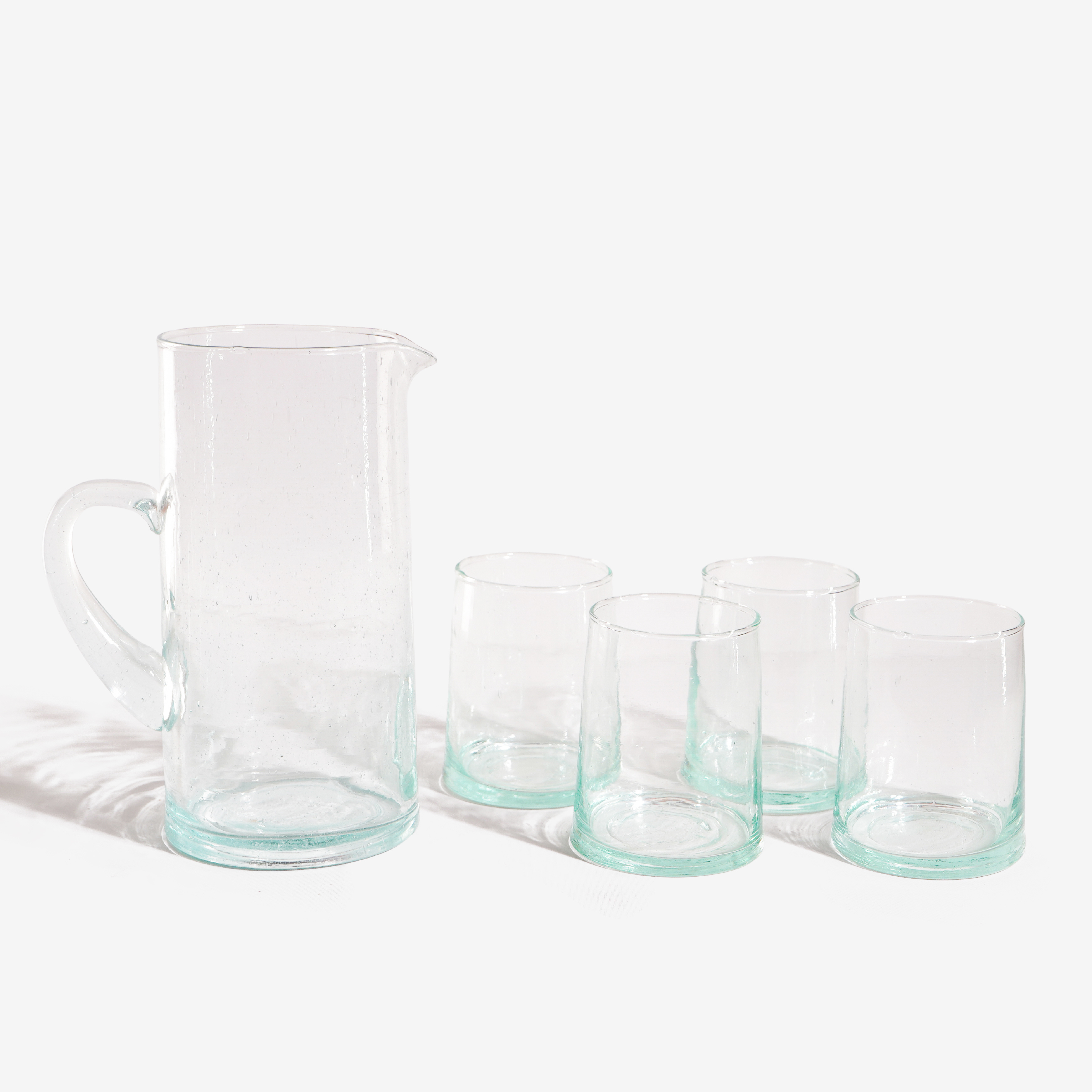 Ensemble de 6 verres traditionnels marocains soufflés à la main