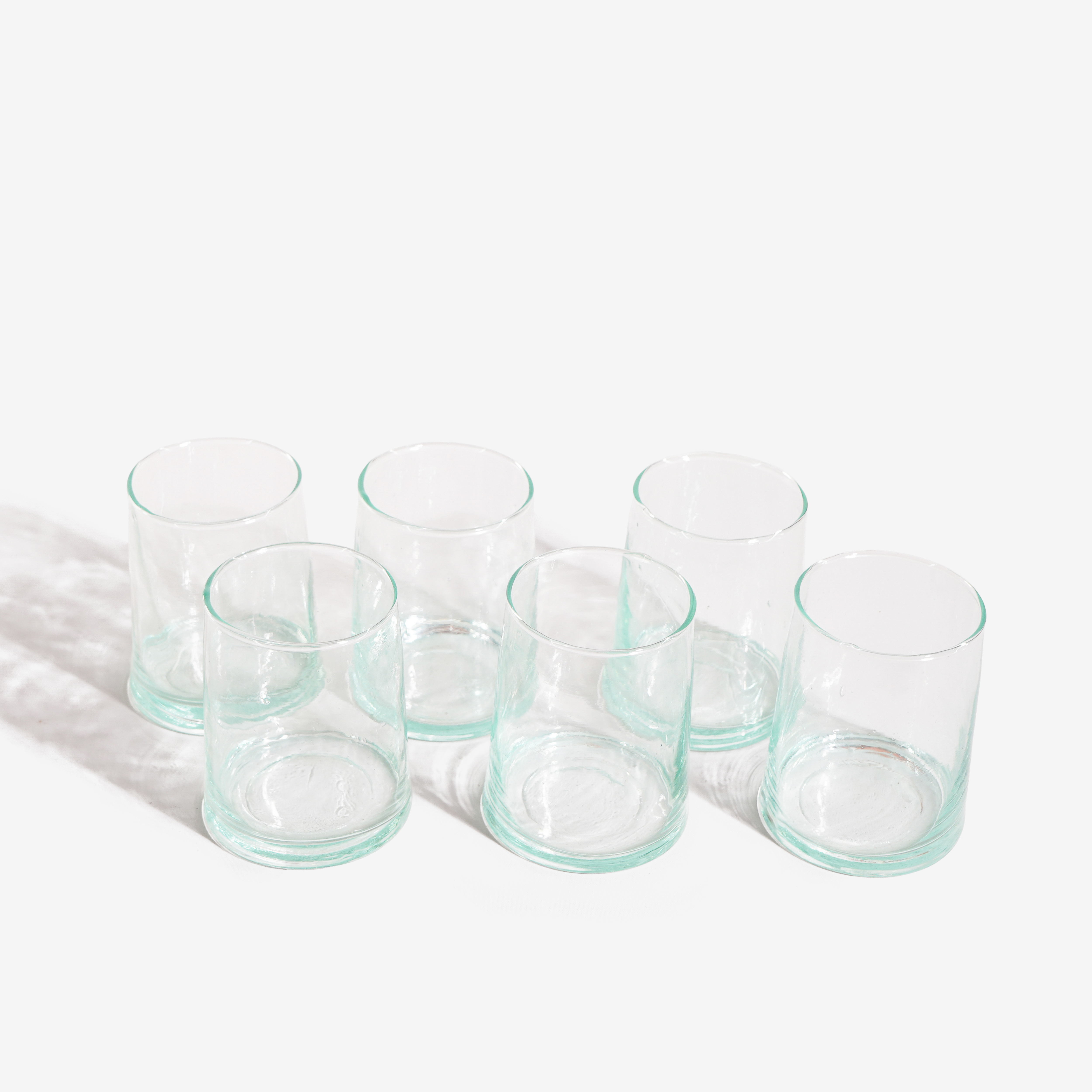 Ensemble de 6 verres traditionnels marocains soufflés à la main