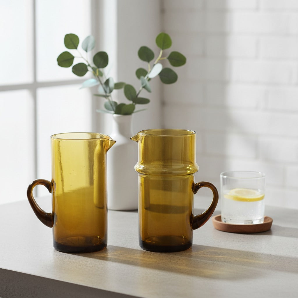 BELDI PITCHER - RECYCLED GLASS HANDMADE