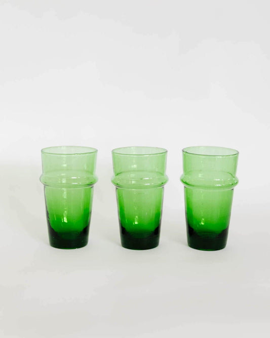 Set of 6 Traditional Moroccan Hand-Blown Glasses