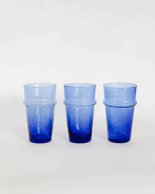 Set of 6 Traditional Moroccan Hand-Blown Glasses