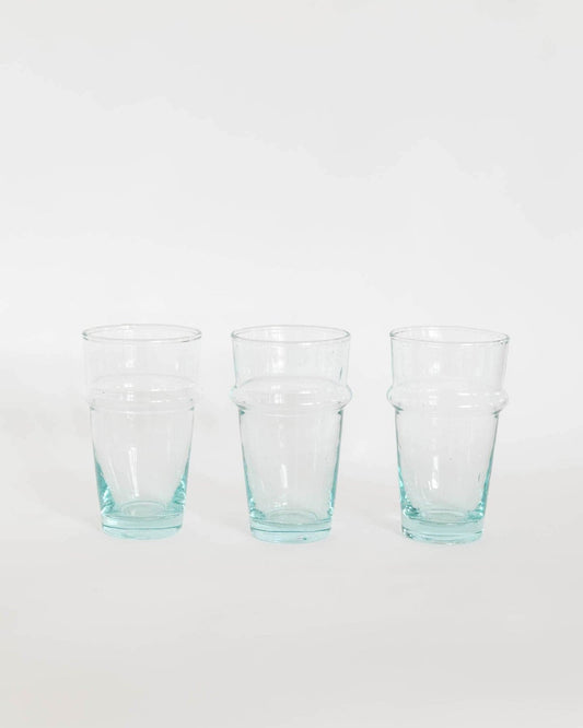 Set of 6 Traditional Moroccan Hand-Blown Glasses