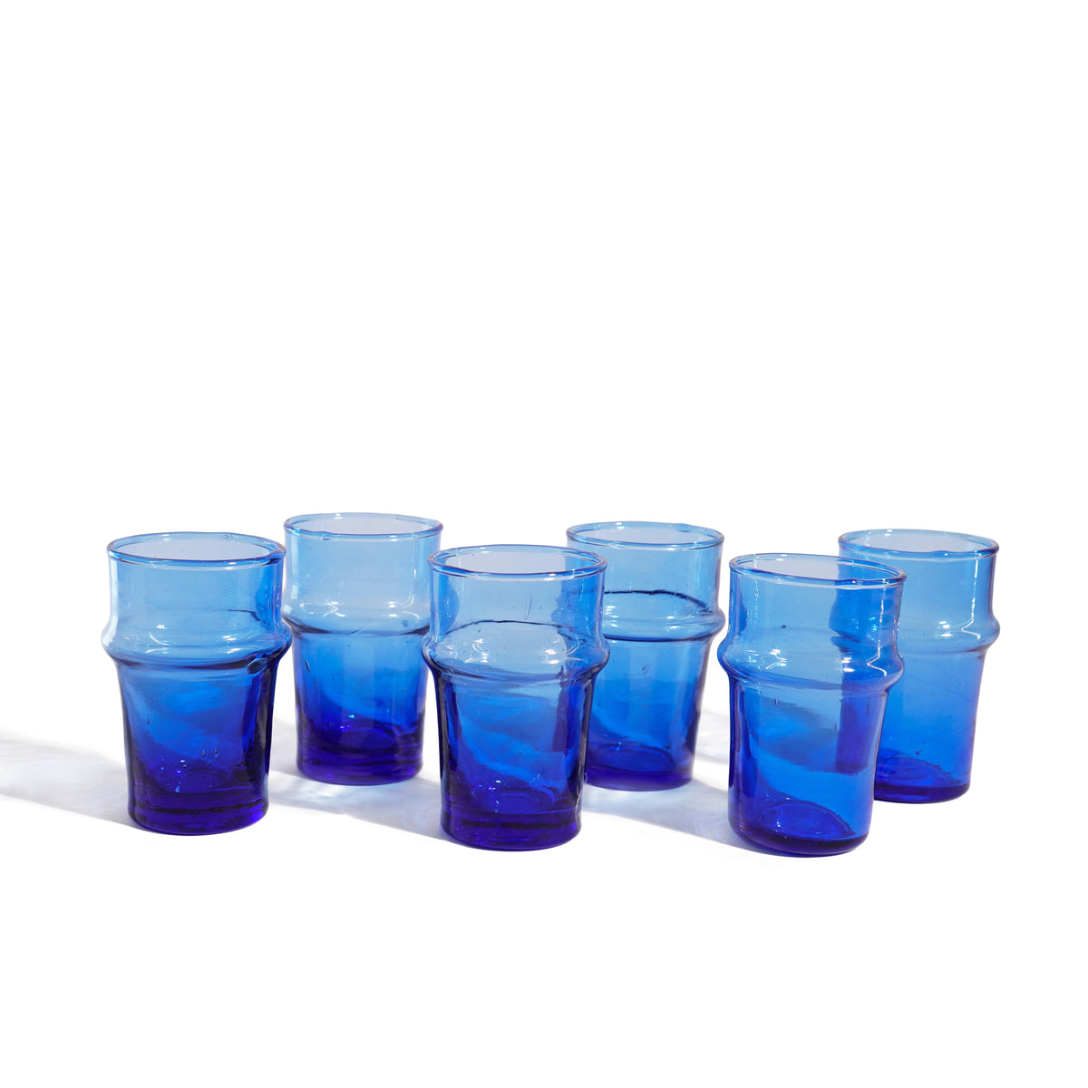 Handmade Recycled Glass Tumbler Set – Colorful Artisan Drinking Glasses