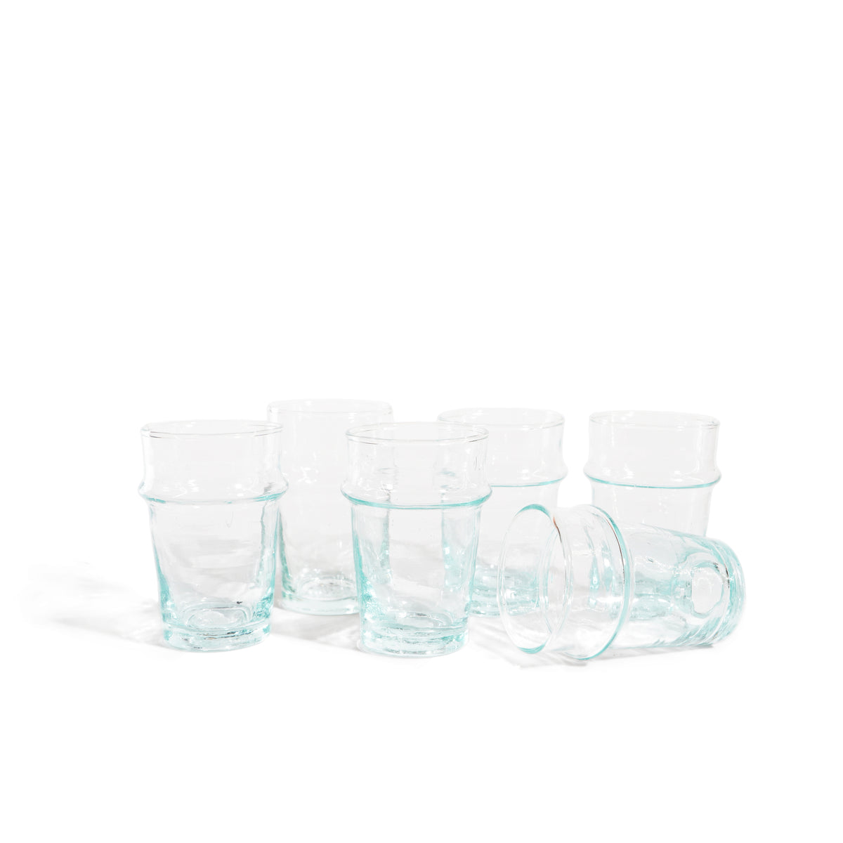 Handmade Recycled Glass Tumbler Set – Colorful Artisan Drinking Glasses
