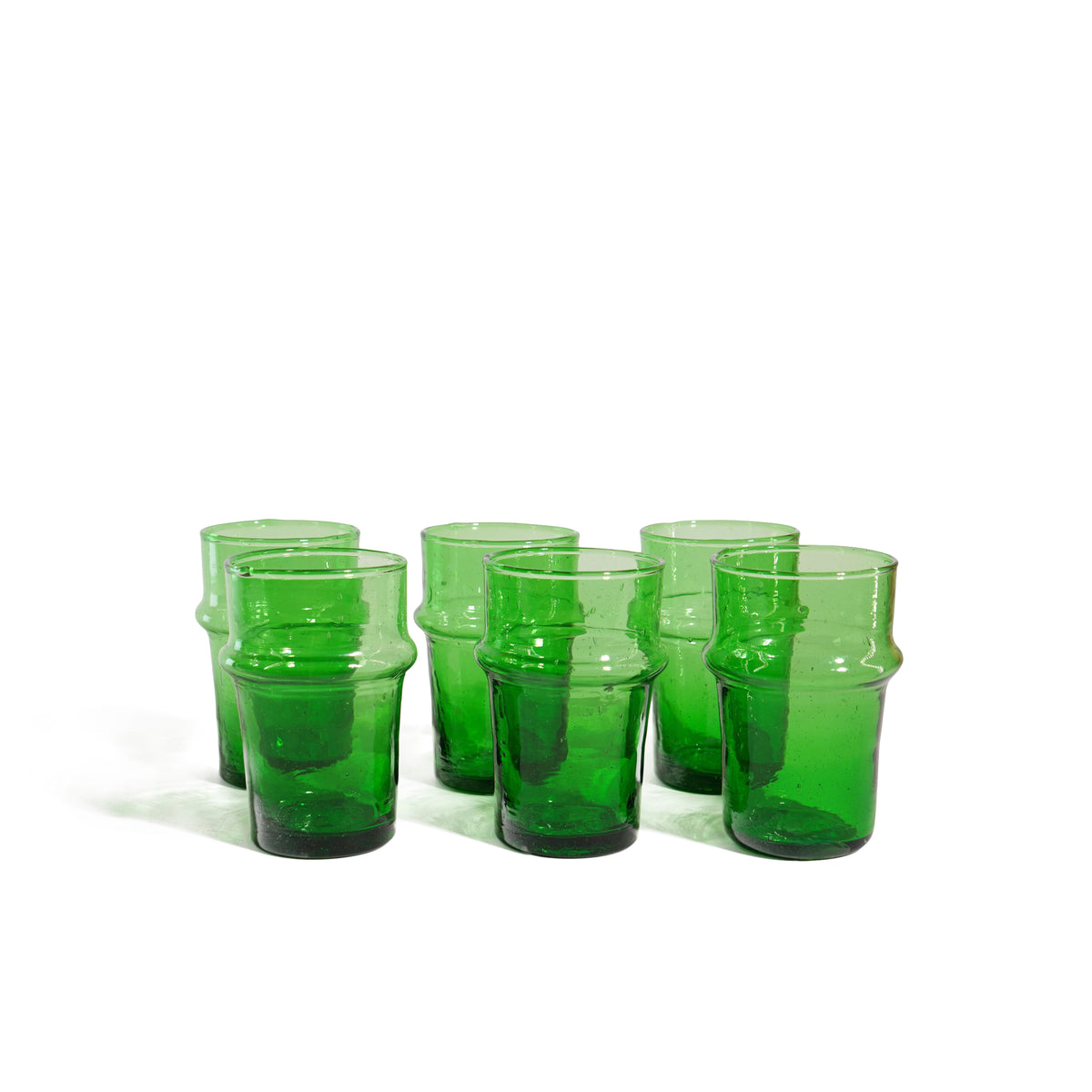 Handmade Recycled Glass Tumbler Set – Colorful Artisan Drinking Glasses
