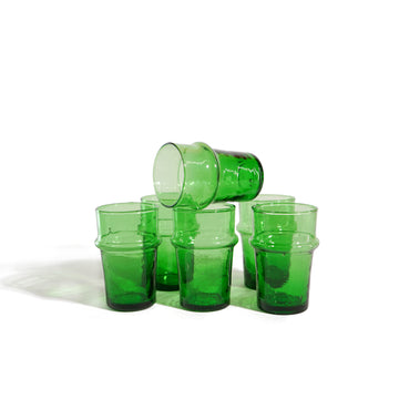 Handmade Recycled Glass Tumbler Set – Colorful Artisan Drinking Glasses